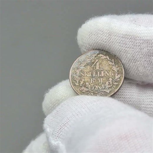 1854 FF 4 Skilling Rigsmønt Frederik VII Denmark Coin
