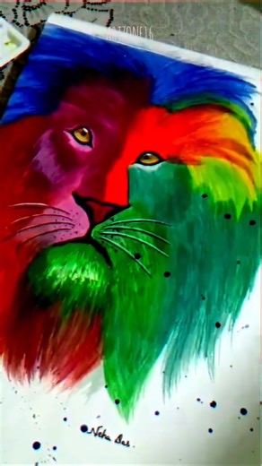 Water colour lion 🦁|Panting ||#shorts#trending#viral #art #shortsfeed