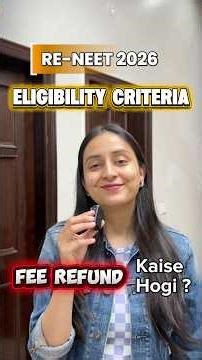 🚨RE-NEET 2026: Eligibility Criteria & Refund Process📝#neet2026 #neetexam #nta #reneet #update #yt