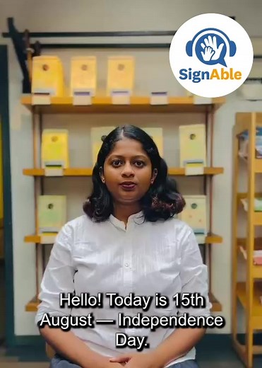 🇮🇳 Happy Independence Day! 🇮🇳 On this 15th August 2025, we join the nation in honoring our freedom and saluting our flag. In respect for this special day, SignAble VRS services will be closed. 📅 Closed: 15th August 2025 📅 Reopens: 16th August 2025 at 9:30 AM – VRS online with our interpreters, ready to serve you. Let’s celebrate our land, our unity, and the spirit of India together – Deaf and hearing communities, hand in hand. Happy Signing & Happy Independence Day! 💚🤍🧡 #SignAble #Indep