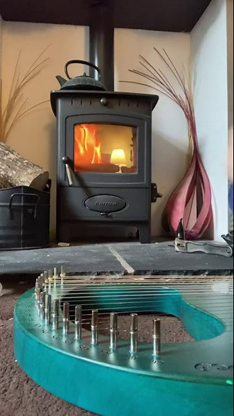 Lyre Harp, 19 Metal Strings Maple Saddle Mahogany Body Lyra Harp with Bag key included