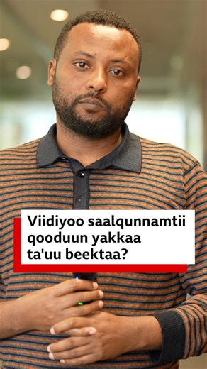 Viidiyoo saalqunnamtii miidiyaa hawaasaarratti qooduun si himachiisuu akka danda'u beektaa? Tibba kana viidiyoo saalqunnamtii waraabuuf qooduun dubbii ijoo ta'eera. Kanaan walqabtee seerri Itoophiyaa maal jedha? Guutuunsaa kunoo: https://www.youtube.com/watch?v=Uozpb77-wns | BBC News Afaan Oromoo