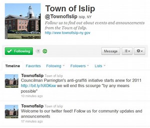 Town of Islip Launches Twitter Account