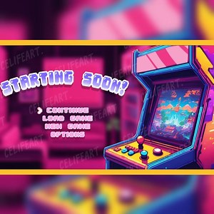 Twitch Starting Soon/ Starting Soon Twitch/ Twitch Arcade/ Twitch Old School PACK/ Full Hd Dowload / Overlay / Panels Twitch / Ending Soon - Etsy