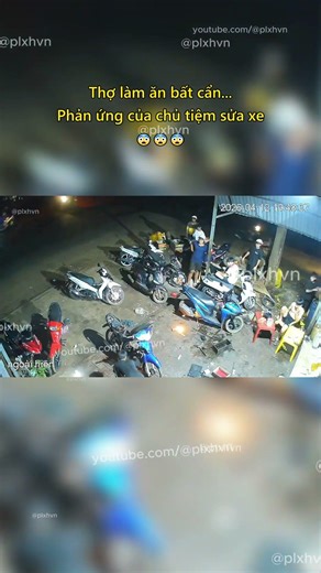 Careless mechanic and the reaction of the repair shop owner 😨 #accident #motorcyclerepair #workpl...