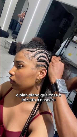 Cornrows freestyle su capelli ricci #afrohair