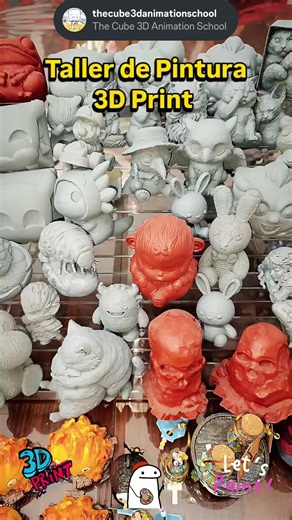 Taller de Pintura 3D Print ¡Aprende con nosotros! #thecube3danimationschool #talleres #arte3d