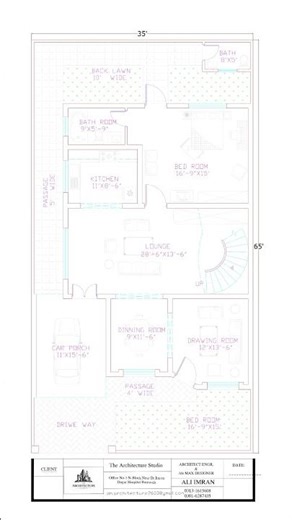 Amazing 35x65 Single Bedroom House Design | Must See