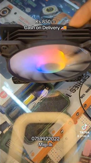 RGB Cooling Fan 🔥.Cash On Delivery 🚚.0759922022 📞. #1million #blueenergy #srilanka #computer