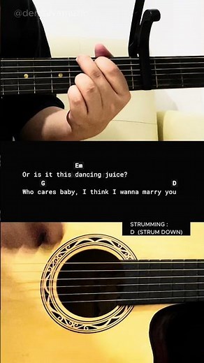 Marry You - Bruno Mars | Easy Guitar Tutorial For Beginners #guitarlesson #shorts
