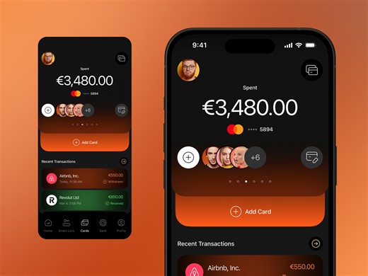 Finance Mobile App — Digital Wallet UI