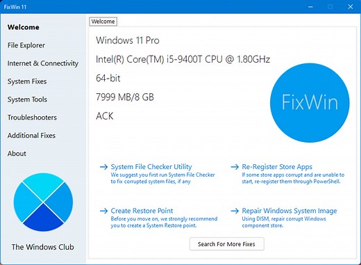 FixWin 11 is the best PC Repair software to fix Windows 11 problems