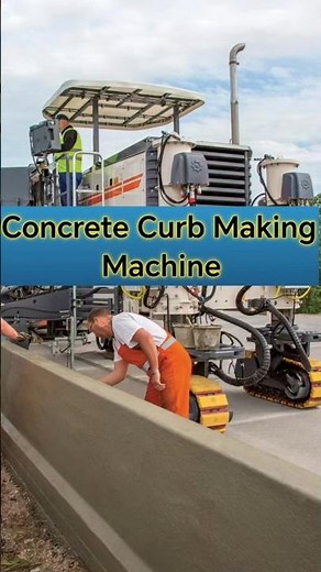 Concrete Curb Making Machine in Action 🚧 | Road Construction Work