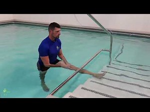 Hydrotherapy. Standing Hamstring stretch.