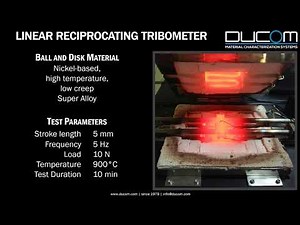 Ducom Linear Reciprocating Tribometer | High Temperature