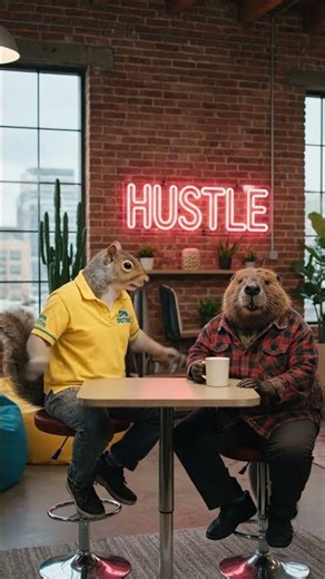 Hustle Interview Gone Wild — Squirrel's Pitch Crashes the Office #Shorts