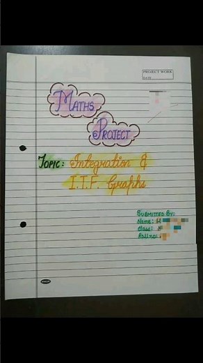 Class 12th Maths Project|Integration and I.T.F Graphs#shortvideo #shorts #maths #project #youtube
