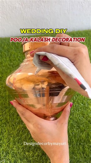 Pooja Kalash Decoration ideas #diy #shortsfeed #wedding #diytutorial