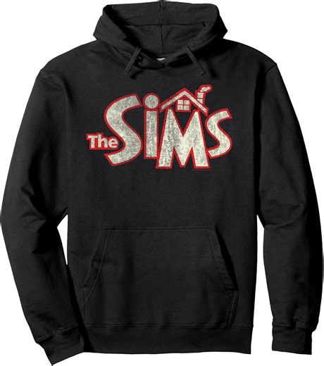 The Sims Vintage Distressed The Sims Logo Video Game Pullover Hoodie