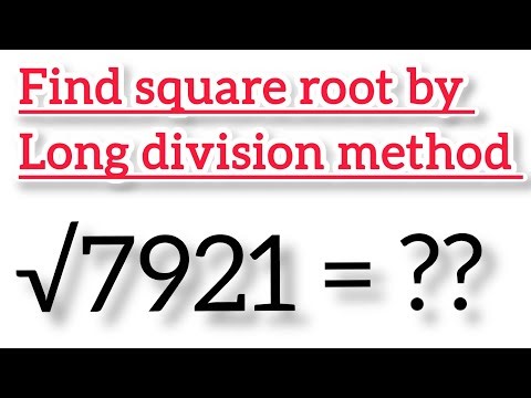 Find square root 7921 by long division method|| square root|| maths