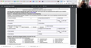 Filling out the 3949a form for the W4 sandwich