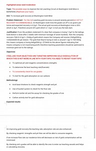 Revised Research Components on Improving Vat Leaching Circuit a... | Filo