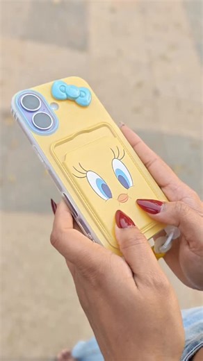 CasifyPro on Instagram: "Cute just got useful 💛🐥 This Tweety card-holder iPhone case is giving main-character energy — adorable design, handy card slot, and a comfy strap for everyday use. One case, zero extra wallet 😍📱 {tweety iphone case, card holder phone case, cute iphone cover, yellow aesthetic case, cartoon iphone case, strap phone case, girly phone accessories, casifypro iphone case } #TweetyCase #iphonecase #AestheticReels #valentinesday #iphone"