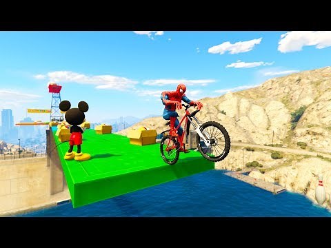 COLOR BIKES JUMP into the Water Superheroes cartoon fro kids and babies Nursery rhymes