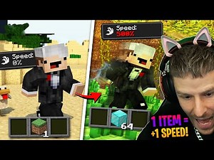 1 ITEM = +1 SPEED in MINECRAFT!! (Ultra Schnell)