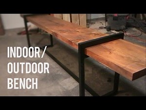 DIY Modern Indoor/Outdoor Bench // Wood and Steel