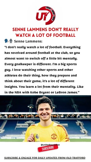 Senne Lammens don't really watch a lot of football | MAN U DAILY NEWS #mufc