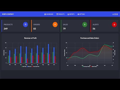 Build Admin Dashboard From Scratch | HTML, CSS and JavaScript Tutorial for Beginners
