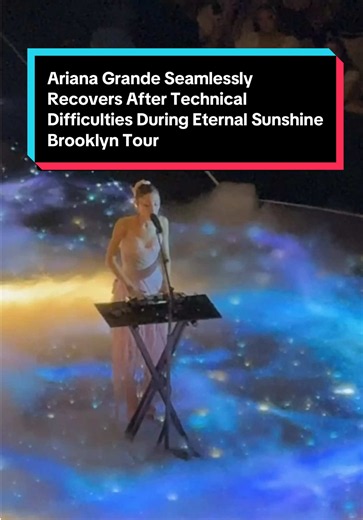 #ArianaGrande recovered like a pro after experiencing technical issues during her performance, and the sold-out crowd kept singing along the entire time. #EternalSunshine