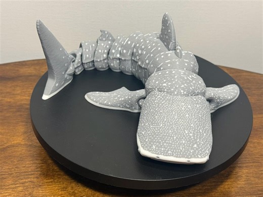 3D Printed Articulated Whale Shark, Poseable Marine Model - Etsy