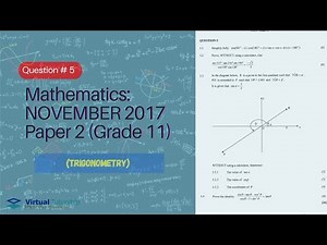 TRIGONOMETRY | November 2017: Mathematics Paper 2 Question 5 (Grade 11)