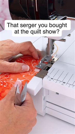 Sue O'Very I Serger Coach on Instagram: "You bought the serger. You loved the demo. And then… it sat. (Hey, no judgment—I see you 😉) But here’s your sign to finally set it free! 🧵 I’m using the BERNINA L890, a combination serger that handles both Overlock and Cover/Chainstitch beautifully. Here, I’m showing how to use the Chainstitch with the center needle position to get that dreamy ¼” piecing line—perfect for quilting! And yes—a similar technique works on a standard overlock serger too! Type