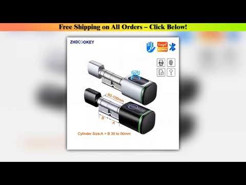 Tuya BLE DIY Cylinder Core Biometrico Fingerprint Card TTLock App Electronic Door Locks Euro