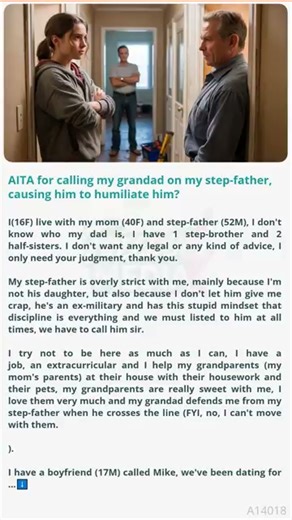 My step-father is overly strict with me, mainly because I'm not his daughter, but also 🦏 because I don't let him give me crap, 🌪 he's an ex-military and has this stupid mindset that discipline is everything and we must listed to him at all times, we have to call him sir. | Life’s Confusing Moments