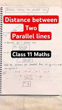 How to calculate distance b/w two parallel lines? #youtubeshorts #class11maths #straightlines