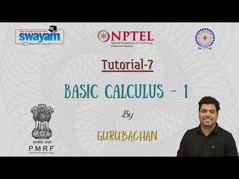 Basic Calculus - 1 || Tutorial-7