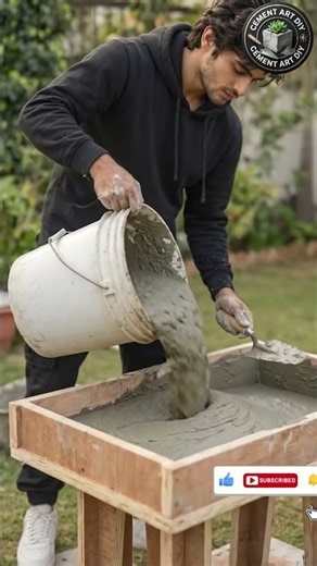 I Turned Simple Cement Into This AMAZING Garden Table! 😱🌿 | DIY Project #cementcraft #diy