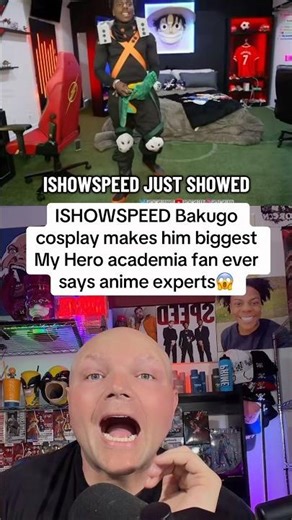 Ishowspeed Bakugo cosplay makes him biggest Mha fan ever says anime experts #mha #anime #ishowspeed