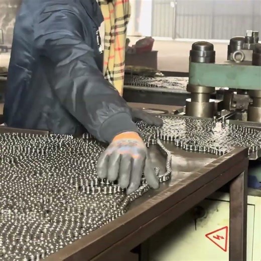 Amazing manufacturing process of motorcycle chain with great technique and skill. #Chain #Technique