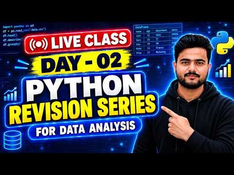 🔴 LIVE CLASS - Python Day 02 | List, Tuple, Set, Dictionary | Python One Shot Revision | Study2Job