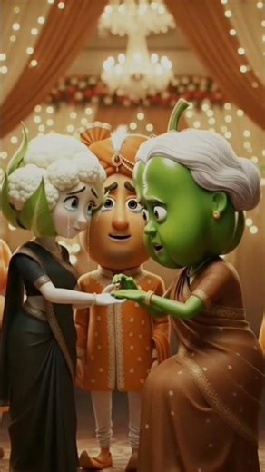Aloo or ghobhi ki shadi (part 2) #shorts #marriage #ai #millionviews #fyp