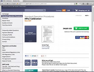 HPLC Calibration - Standard Operation Procedure