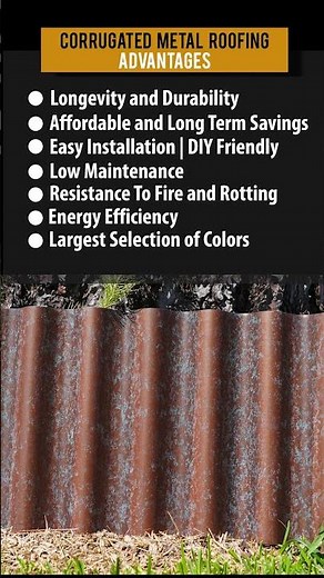 Benefits of Corrugated Metal Roofing and Siding #diy