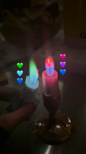 Avauré Candles on Instagram: "Sorry, no black flames here 🪄🧙🏽‍♀️ We made our colored flame candles using chemistry. I know 3 sisters that’ll be disappointed with no black flames! Which colors do you like better?"