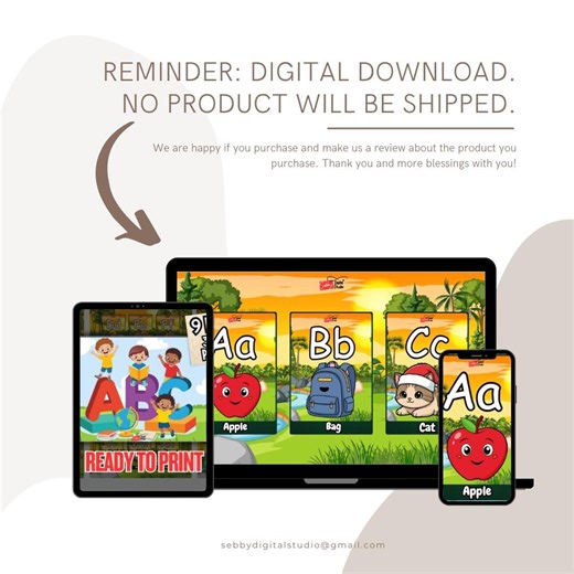 Printable Alphabet Flashcards – Large ABC Cards A–Z for Preschool (digital Download) - Etsy