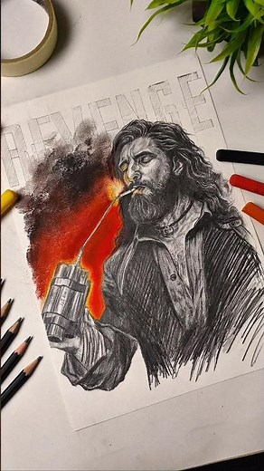 Dhurander drawing 🔥#shorts #trending #dhurandhar #revenge #art